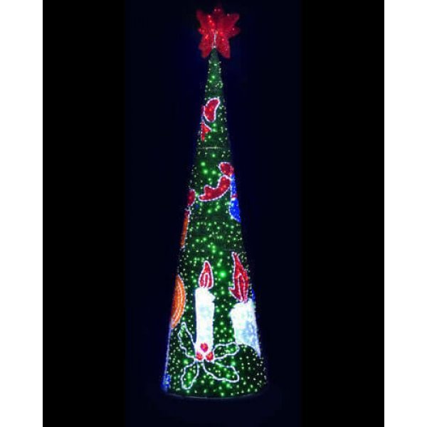 Χριστουγεννιάτικο Φωτιζόμενο Δέντρο, με Φωτοσωλήνα (3,80m)